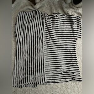 Half and half strip shirt terra and sky 1x